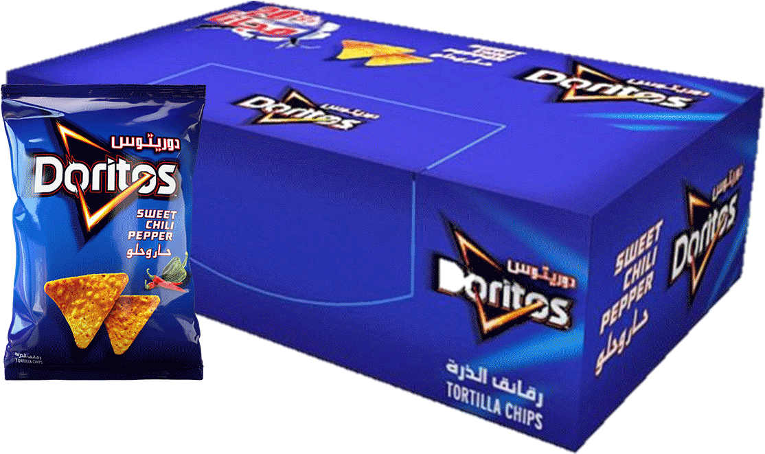 Doritos Sweet Chili Pepper 48gx20 - Doritos Sweet Chilli, 39g (1156x1358), Png Download