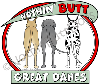 Nothin' Butt Great Danes Light Colored T-shirts - Dog (400x300), Png Download