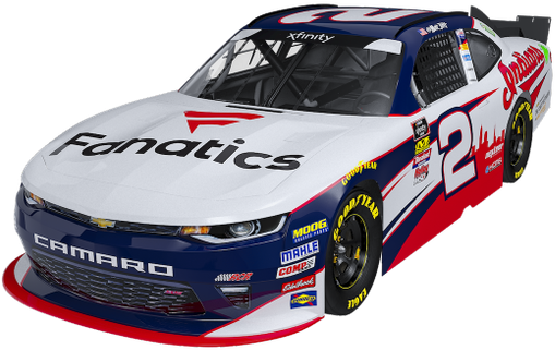 Matt Tifft's Xfinity Race Car At M - Matt Tifft Cleveland Indians Car (600x375), Png Download