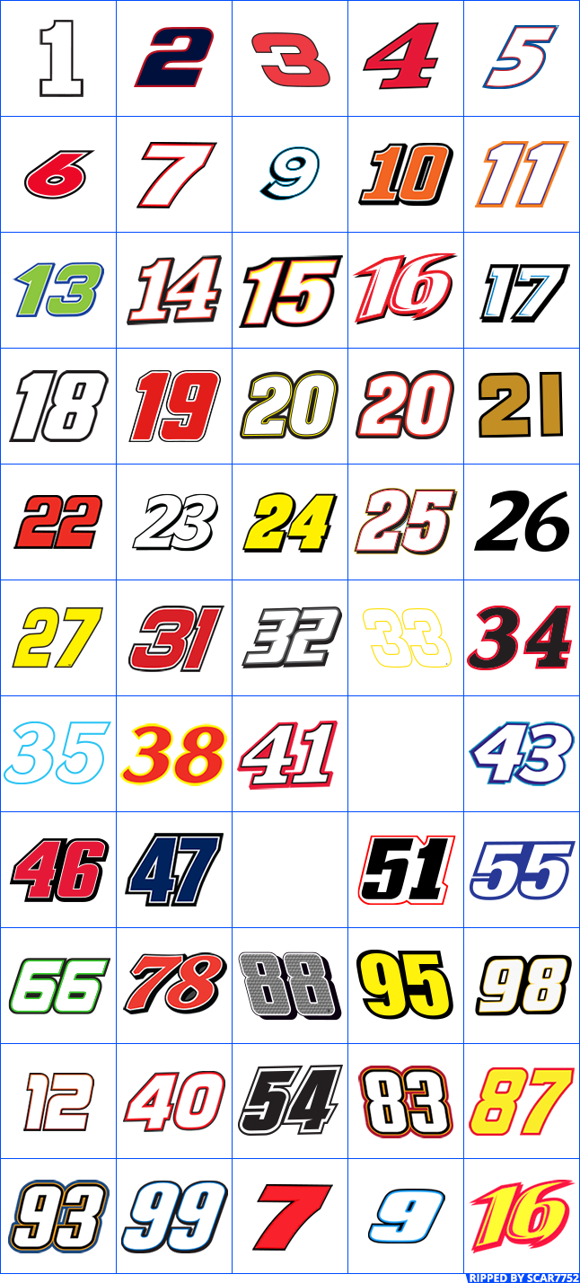 Download Nascar Numbers Png Number PNG Image with No Background