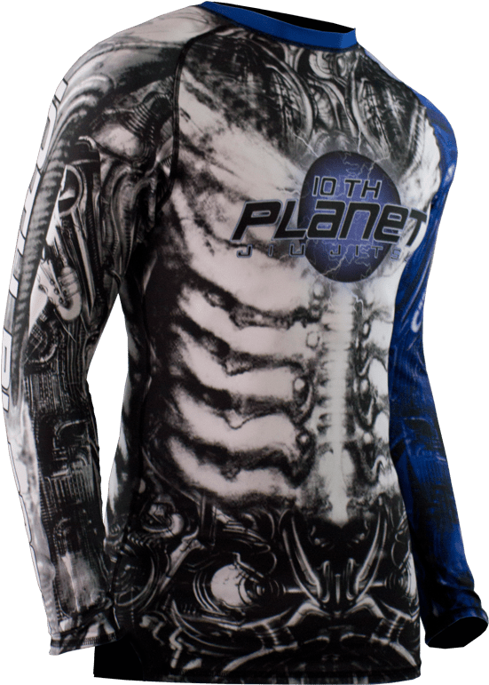 Alien Exoskeleton Ranked Rashguard Blue - 10th Planet Jiu Jitsu Spats (800x800), Png Download