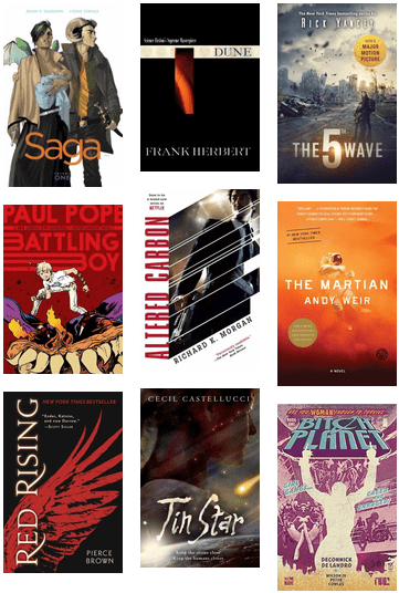 Space Science/aliens/on Another Planet Fiction That - Saga Volume 1 By Brian K. Vaughan (436x581), Png Download