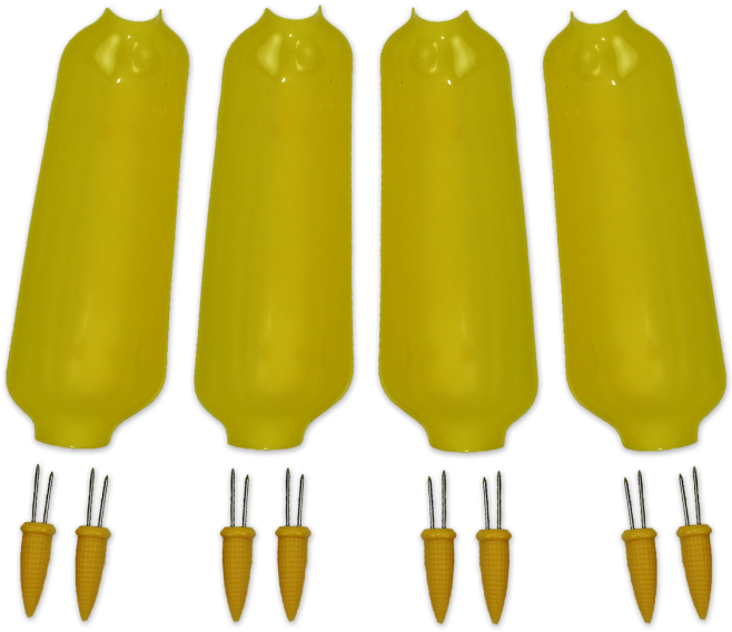 Kitchen Collection Set Of 4 Corn On The Cob Dishes - Kitchen Collection Set Of 4 Corn (700x624), Png Download