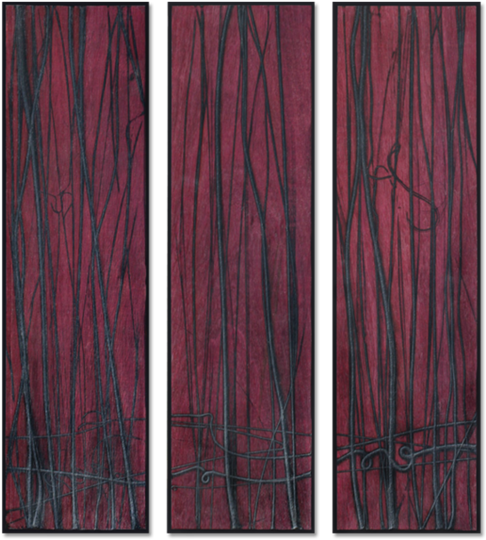 60 Burnt Panel Triptych No (1000x622), Png Download