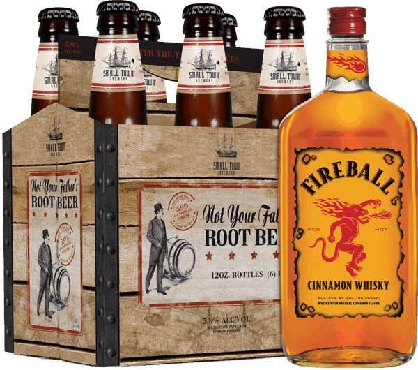 00 For Not Your Father's & Fireball Cinnamon Whisky - Fireball Cinnamon Whiskey 1 L (600x530), Png Download