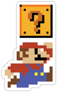 Mario Sticker - Super Mario Bros Nes Sprite (375x375), Png Download
