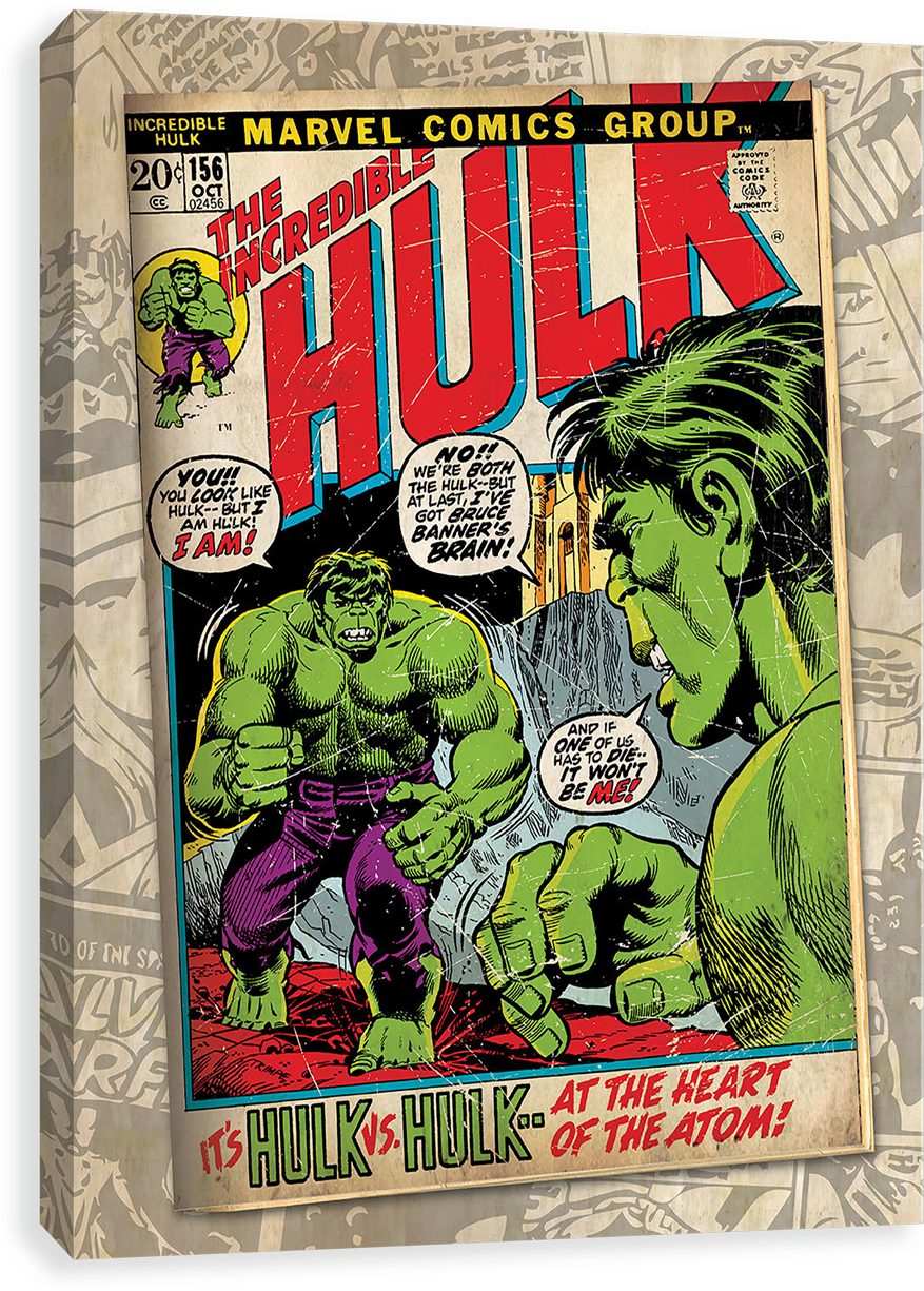 Hulk V Hulk - Icanvas The Incredible Hulk, Issue #156 Cover Art By (1280x1280), Png Download