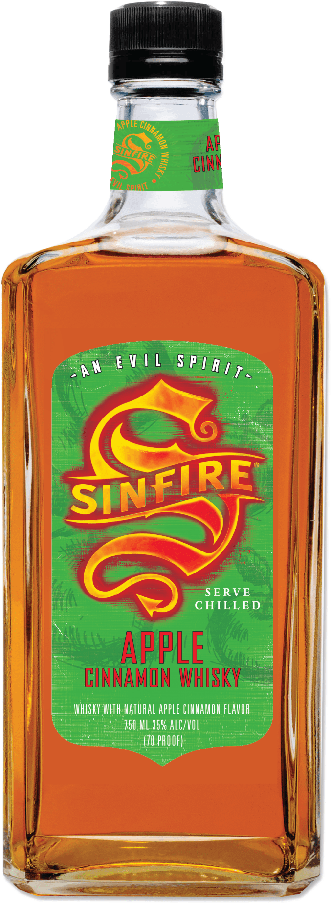 Can You Out-fireball Fireball By Adding Apples To The - Sinfire Apple Cinnamon Whiskey (753x1920), Png Download