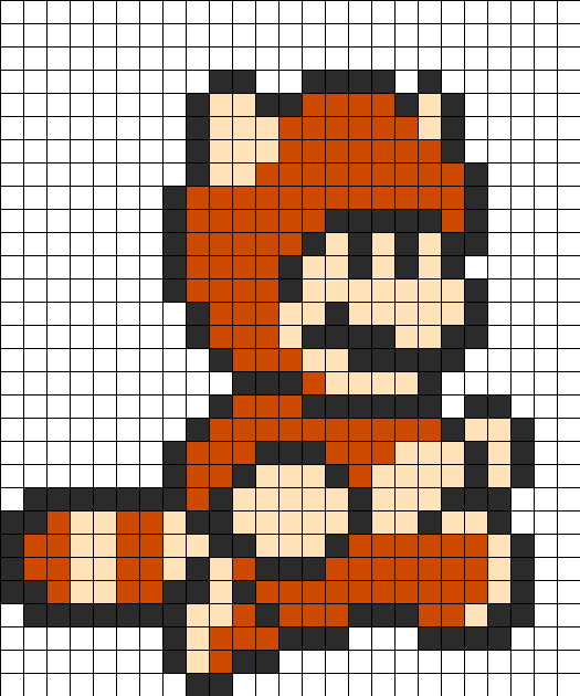 8 Bit Mario Characters Grid Download - Mario Tanooki Pixel Art (525x630), Png Download