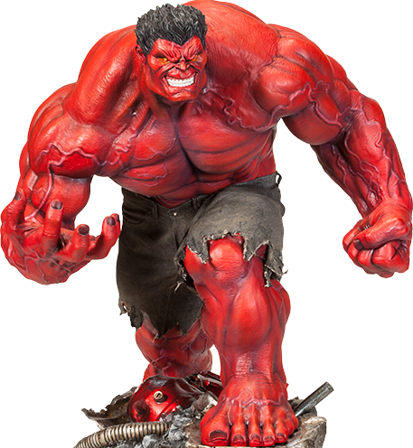 Red Hulk Transparent By Davidbksandrade On Deviantart - Gray Hulk Marvel Premium Format Figure (457x496), Png Download