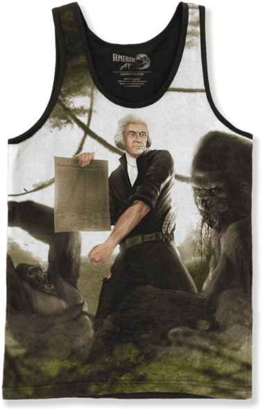Thomas Jefferson Vs Gorilla (600x600), Png Download