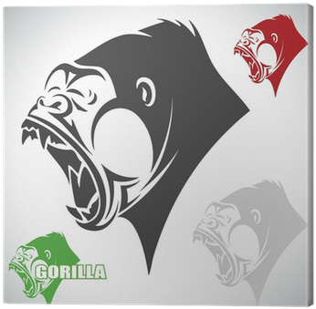 Vector Illustration Canvas Print • Pixers® • We Live - Gorilla (400x400), Png Download