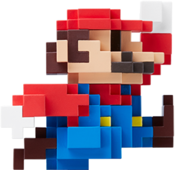 8bit Mario Freetouse Freetoedit - Amiibo Super Mario Bros. 30th Series Figure (mario (640x599), Png Download