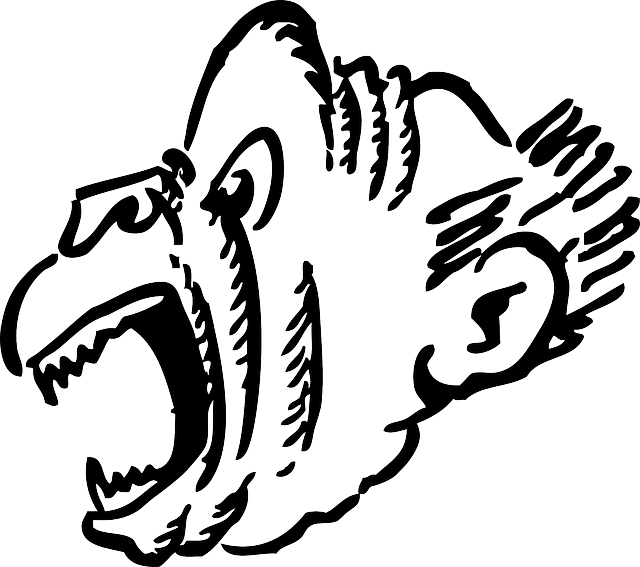 Screaming Monkey Clipart (640x567), Png Download
