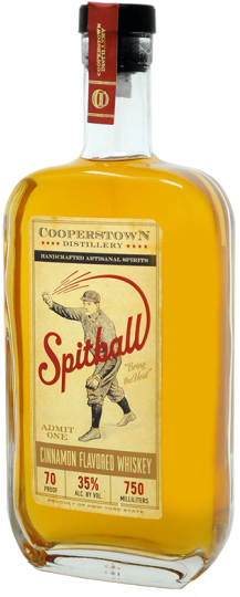 Spitball Cinnamon Whiskey By Cooperstown Distillery - Grain Whisky (238x550), Png Download