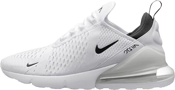Download Nike Air Max 270 Triple White All Black Swoosh Running - Nike ...