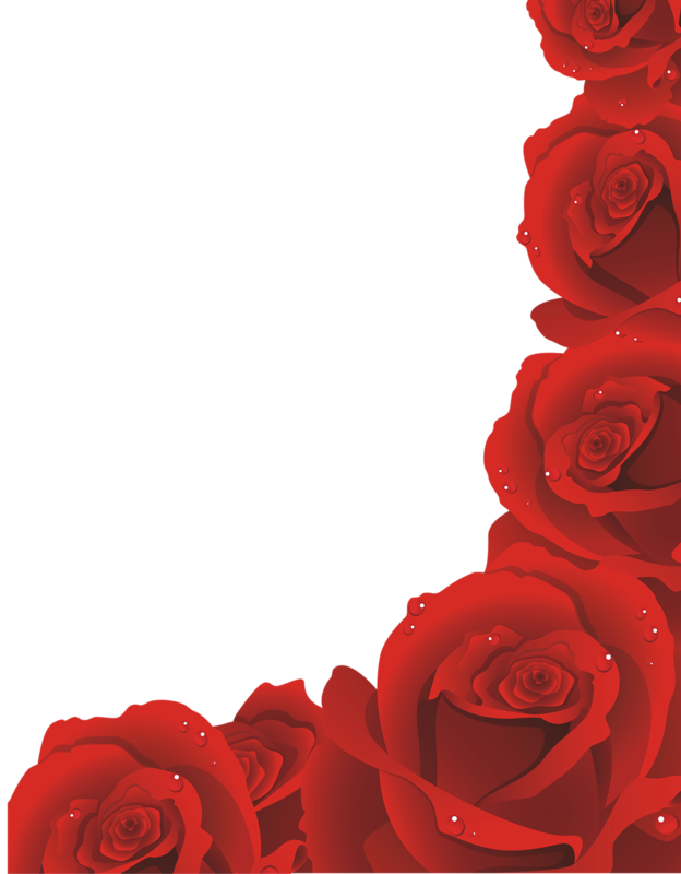 Page 81 Red Rose Png, Red Rose Petals, Red Roses, - Free Red Rose Border (624x800), Png Download