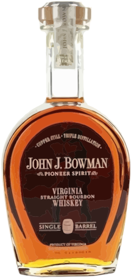 John Bowman Single Barrel Bourbon 750ml - John J. Bowman Single Barrel Bourbon Whiskey - 750 (312x600), Png Download