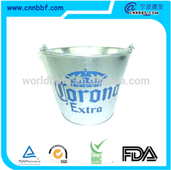 Rounded Tin Ice Bucket Galvanized Metal Ice Bucket - Set Silicone Heat Resistant Spatula Silicone Spatula (350x350), Png Download