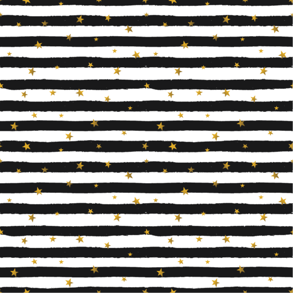 Gold Stars & Black Stripes Printed Vinyl - Feeling Like A Star | Tote Bag (480x480), Png Download