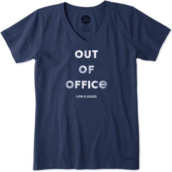 Women's Out Of Office Crusher - Life Is Good Shirt Dog (570x570), Png Download