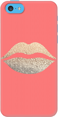 Gatsby Gold Lips Coral Case For Iphone 5c - Society6 Teal Glitter Rug - 4' X 6' (300x400), Png Download