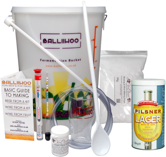 Balliihoo Basic Homebrew Starter Kit With 40 Pint Pilsner - Balliihoo Homebrew Balliihoo Basic Homebrew Starter (550x550), Png Download