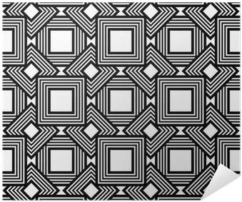 Seamless Black And White Pattern, Vector Stripes Poster - Line Art (400x400), Png Download