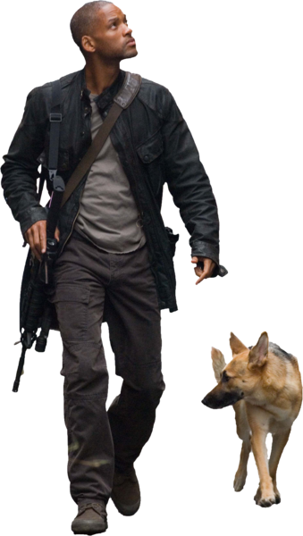 Share This Image - Will Smith I Am Legend Png (339x600), Png Download