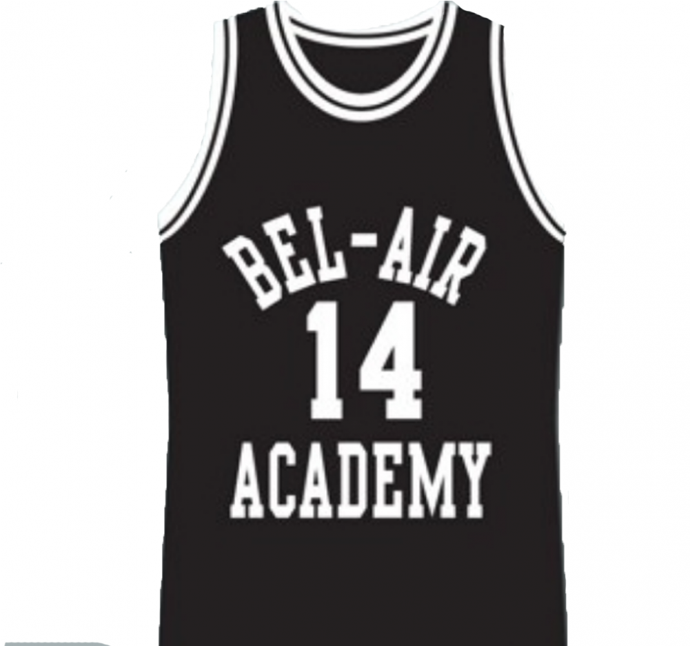 Will Smith - Bel Air Academy Basketball Jersey Black Or Red (1000x1231), Png Download