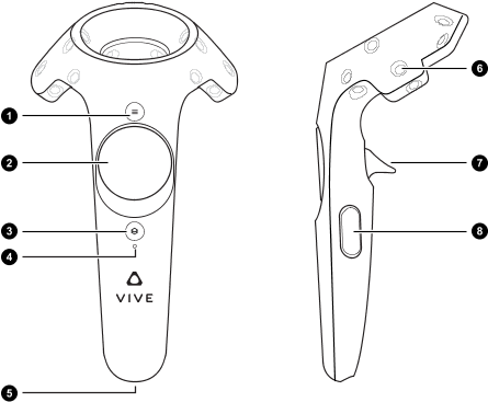 Htc Vive コントローラー (500x408), Png Download