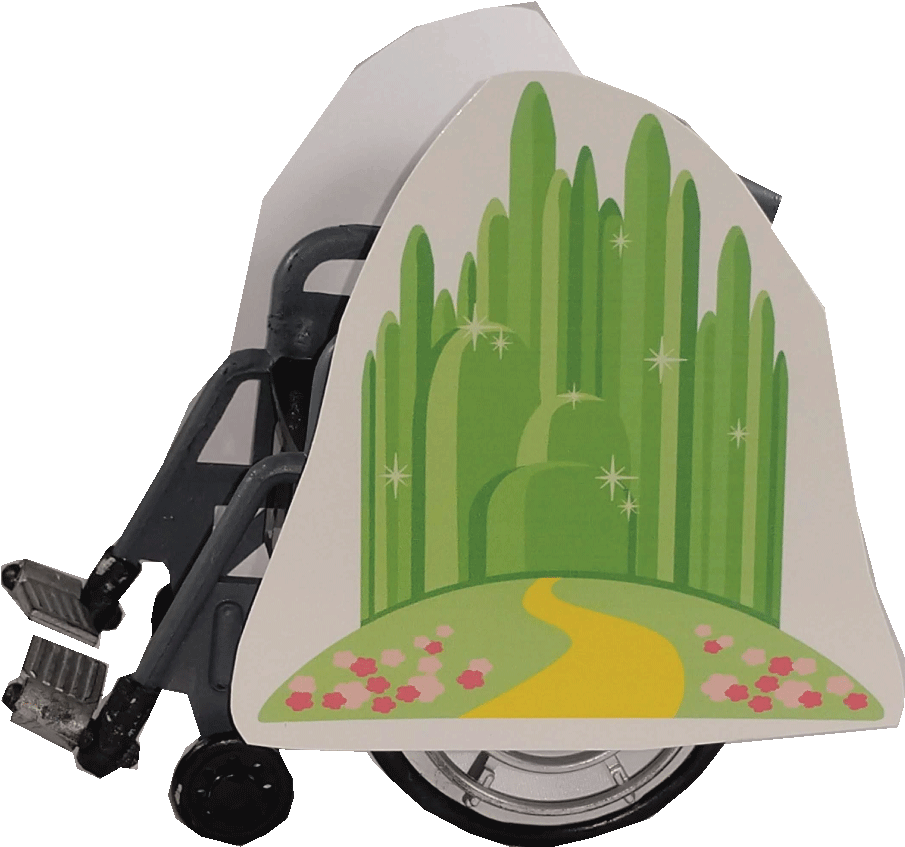 Emerald City And Yellow Brick Road Wheelchair Costume - Emerald City Shower Curtain (1000x1000), Png Download