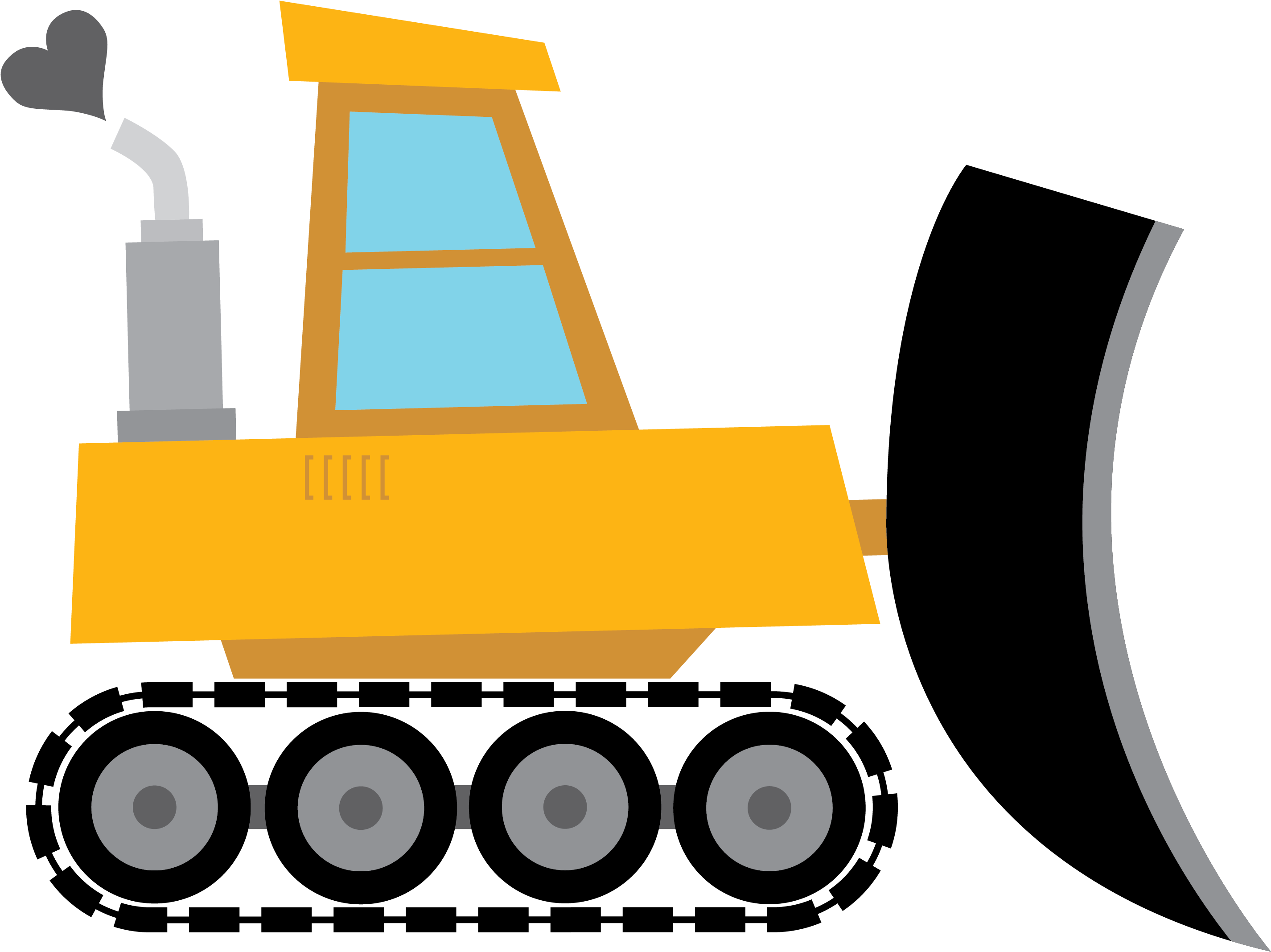 Bulldozer - Illustration - Bulldozer Illustration (3508x2480), Png Download