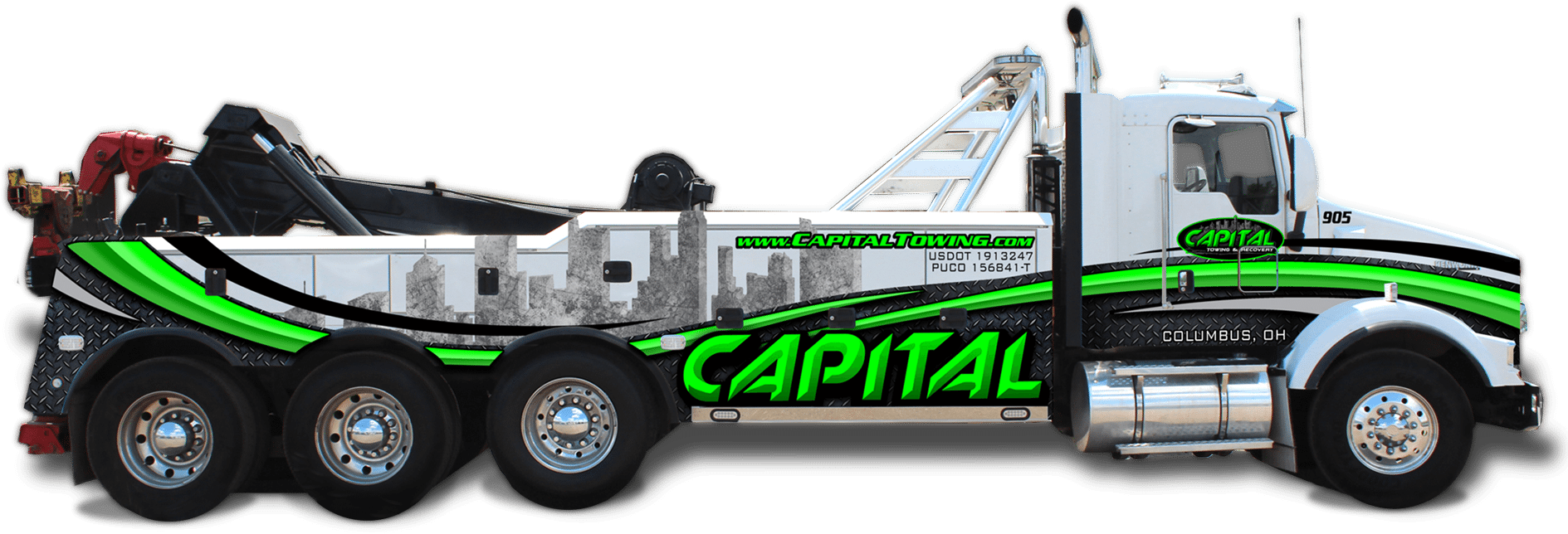 Welcome To Capital Towing & Recovery - Towing (1889x644), Png Download