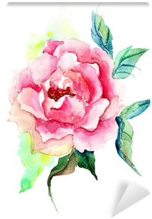 Beautiful Roses Flowers, Watercolor Painting Wall Mural - Watercolor Painting (400x400), Png Download
