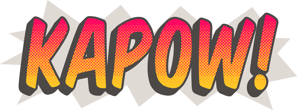 Kapow Logo Banner - Kapow Png (1037x386), Png Download