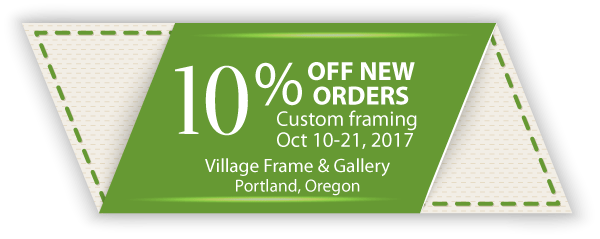 Coupon For 10% Off New Custom Framing Orders Oct - Village Frame & Gallery (600x239), Png Download