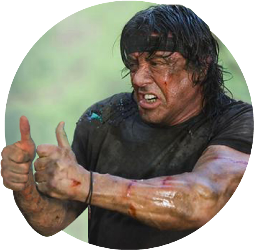 Rambo Says Ok - Sylvester Stallone Rambo Meme (1024x1024), Png Download