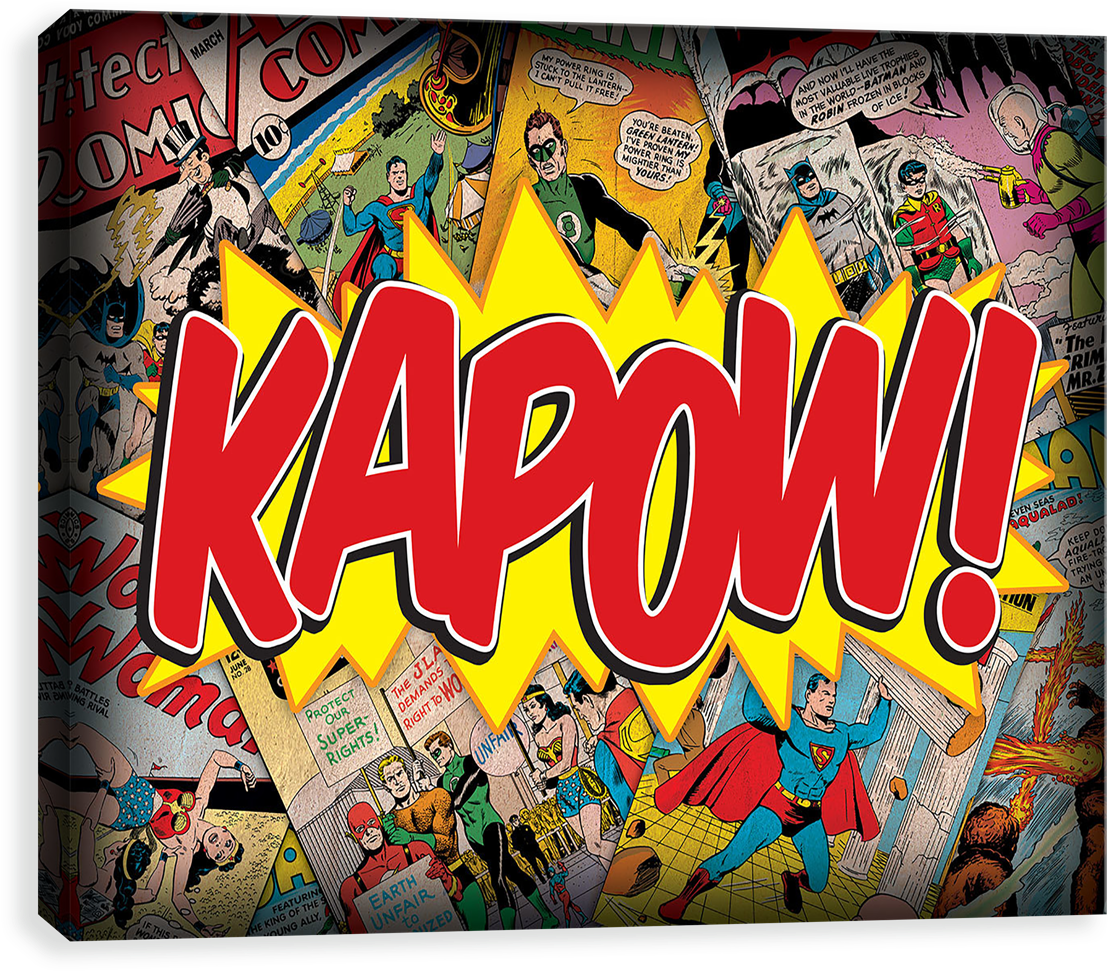 Kapow - Collage Comic De Dc Comics (1280x1280), Png Download