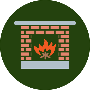 Hearth Sponsor - Fireplace (380x380), Png Download