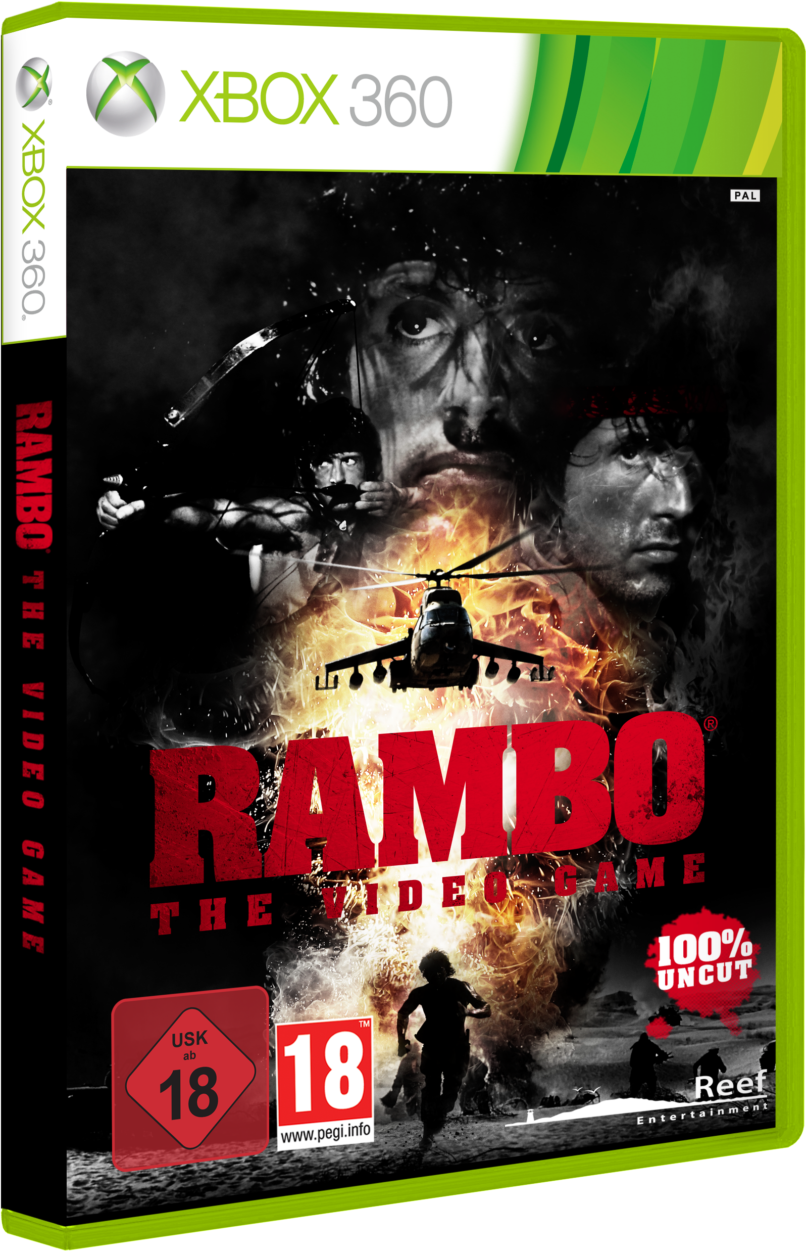 Xbox Packshot Usk - Rambo The Video Game Pc Dvd (1716x2583), Png Download
