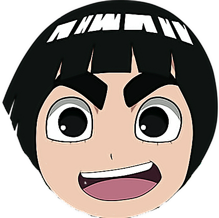 Png Stiker Stikers Rocklee Naruto Narutoshippuden Had - Naruto Rock Lee Chibi (440x438), Png Download