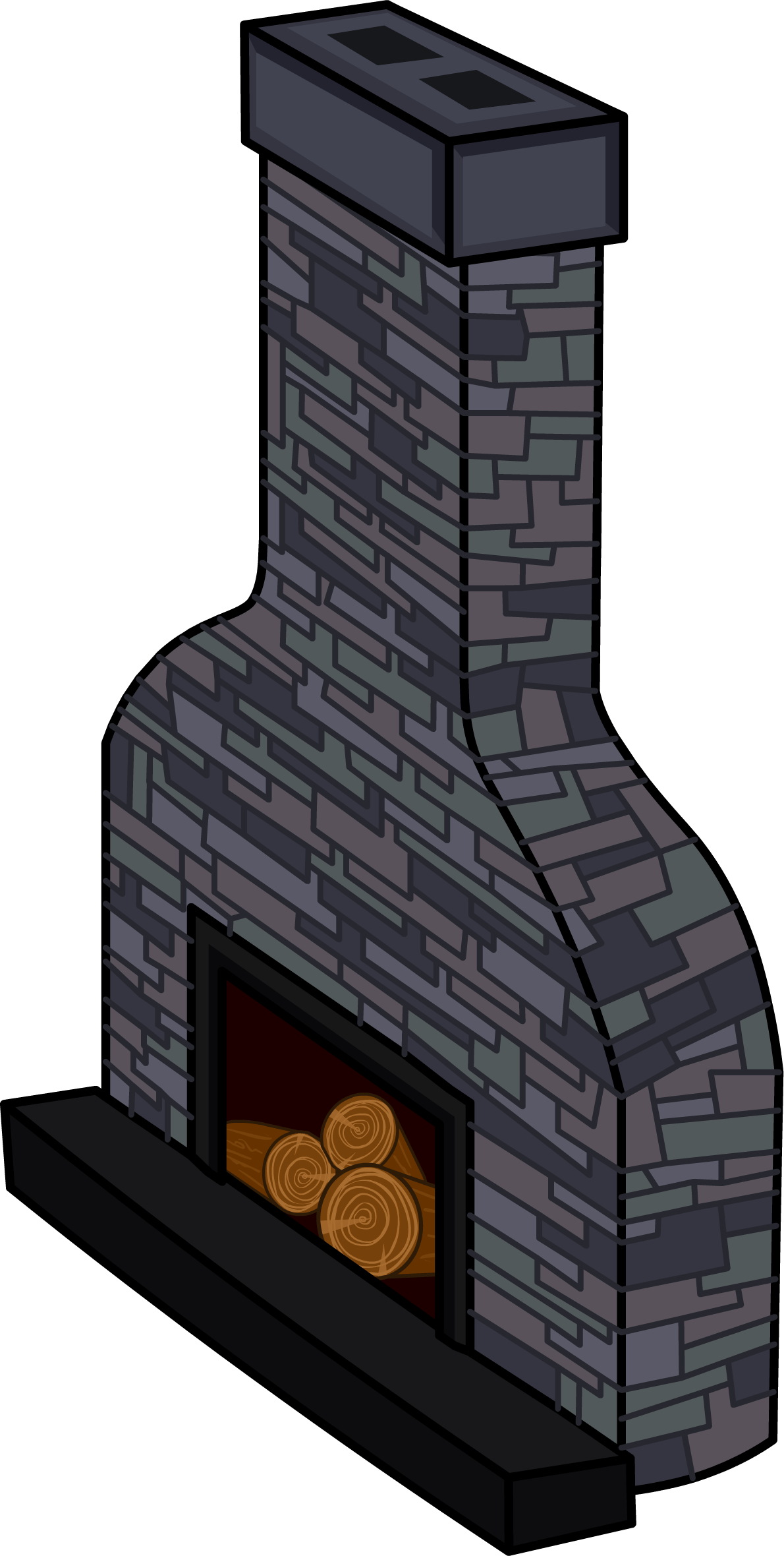 Cozy Fireplace Sprite 009 - Hearth (1190x2360), Png Download