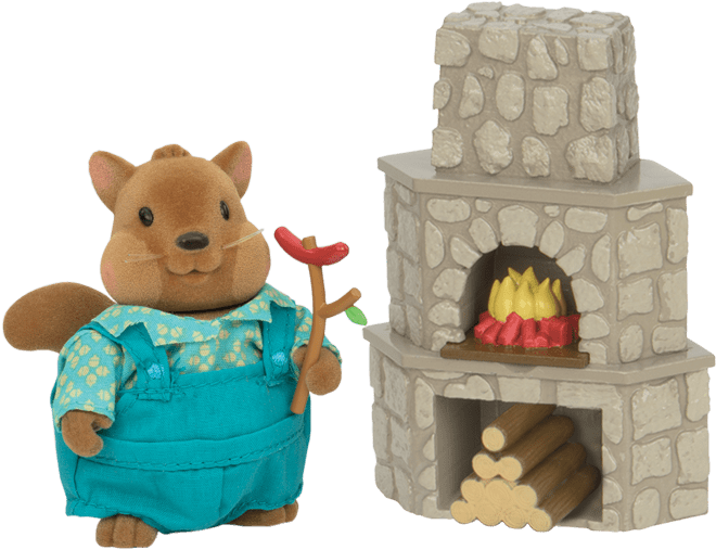 Patio Set & Outdoortm Fireplace - Lil Woodzeez Furniture Sets (900x660), Png Download