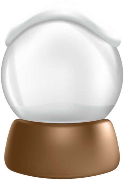 Empty Snow Globe Brown Png Clip Ar - Snow (414x600), Png Download