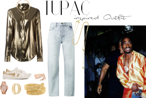 Tupac Shakur Inspired Outfit - 2pac In Las Vegas (612x412), Png Download