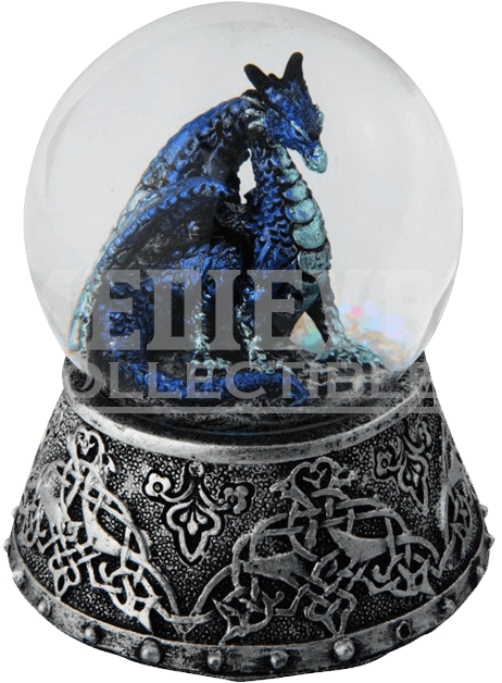Celtic Ice Dragon Snow Globe - Snow Globe (633x633), Png Download