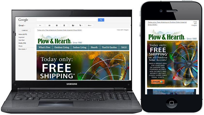 Plow And Hearth Responsive Email Templates - Plow & Hearth Solar Led Flower Wind Spinner (842x476), Png Download