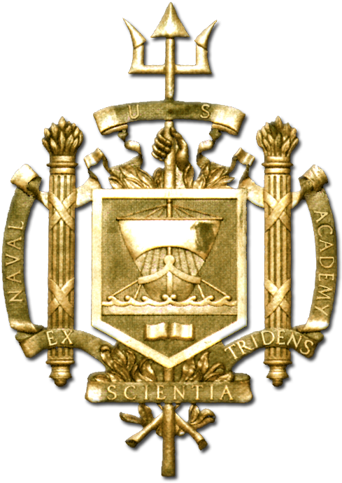 3 D Carved High Density Urethane Gold Leaf Gilded Us - United States Naval Academy Symbol (500x700), Png Download