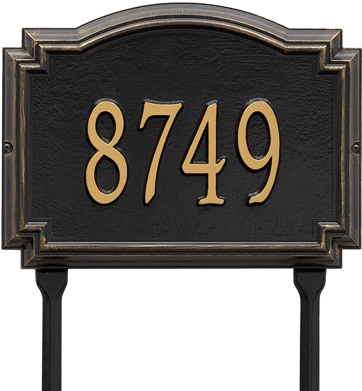 Williamsburg Standard Lawn Address Plaque, One Line - Lawn Address Plaques (741x800), Png Download